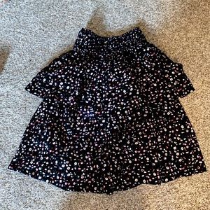 Girls Skirt Floral black Size 13-14 New